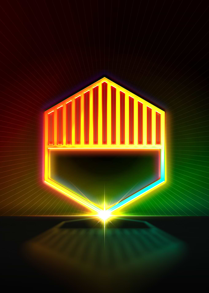 Neon Geometric Glyph Rune