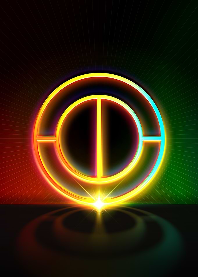 Neon Glyph Mandala Rune