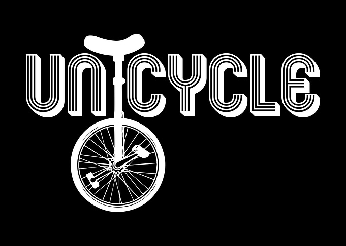 Unicycle Lettering Bike