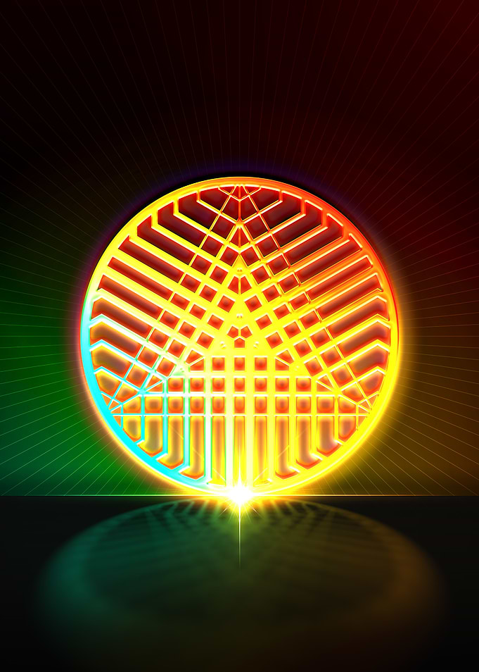 Neon Geometric Glyph Rune