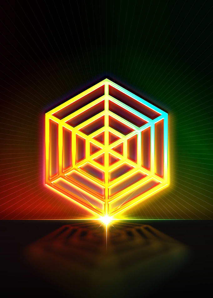 Neon Glyph Mandala Rune