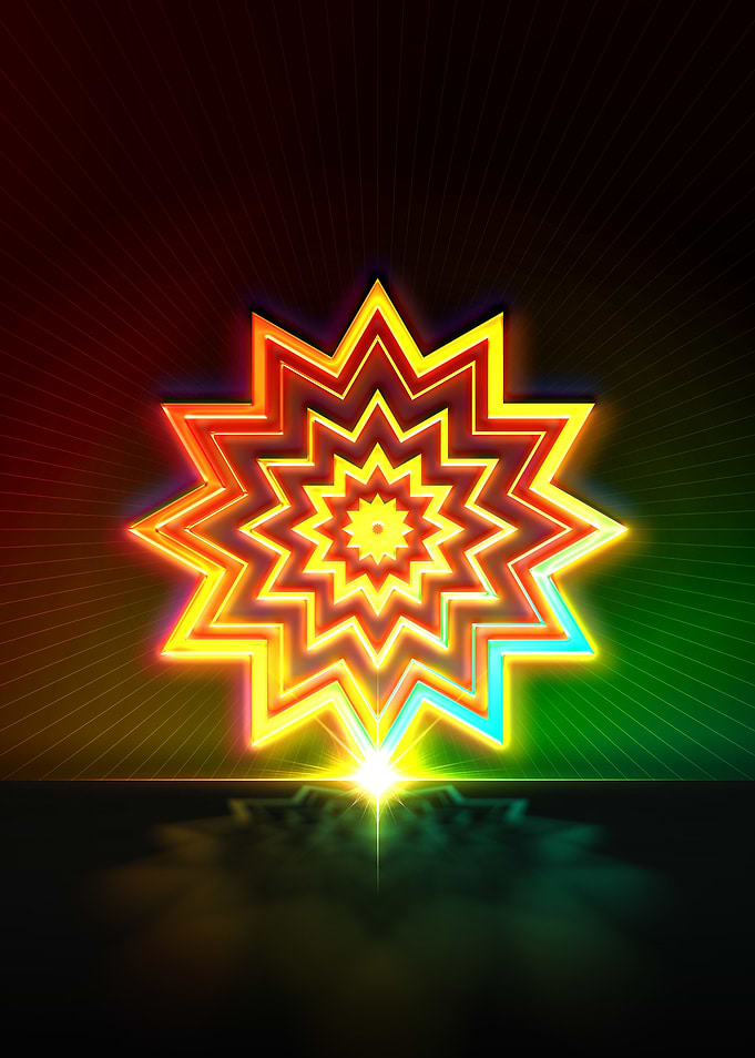 Neon Glyph Mandala Rune