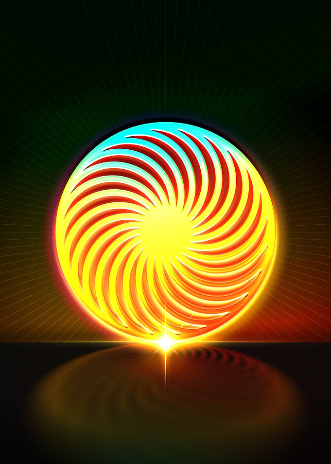 Neon Sacred Geometry Glyph