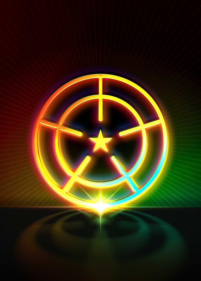 Neon Sacred Geometry Glyph
