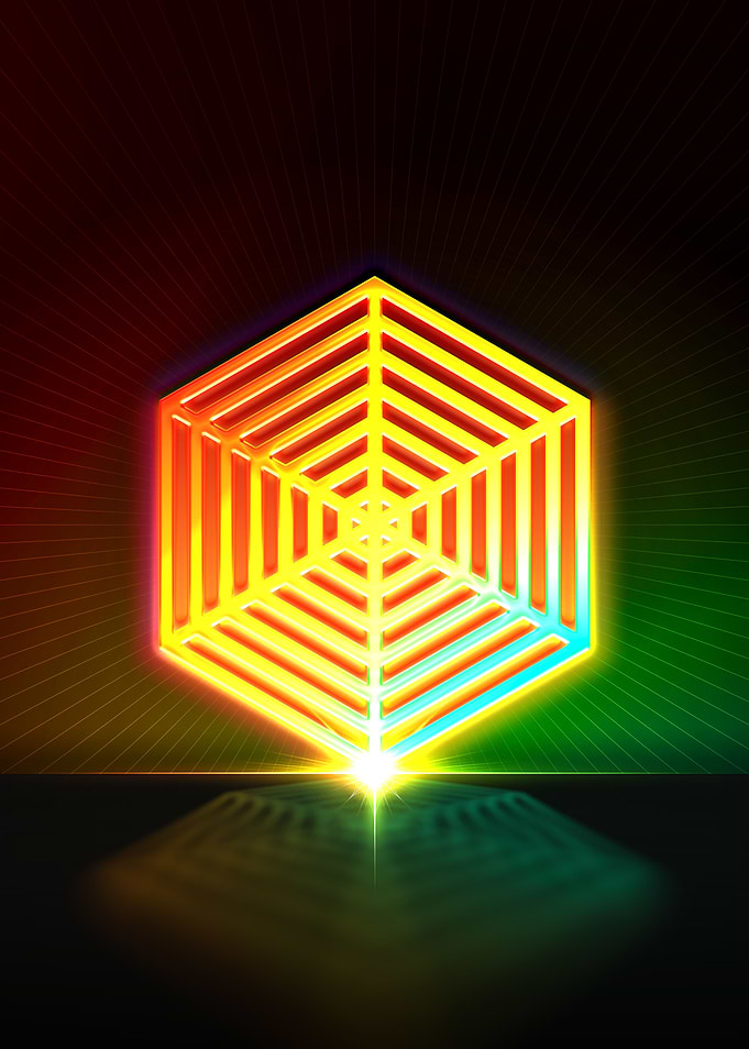 Neon Glyph Mandala Rune