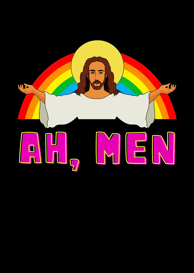 Funny LGBT Ah Man Jesus