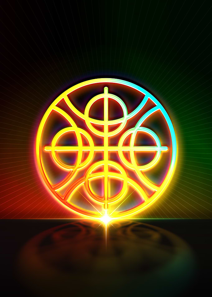 Neon Geometric Glyph Rune