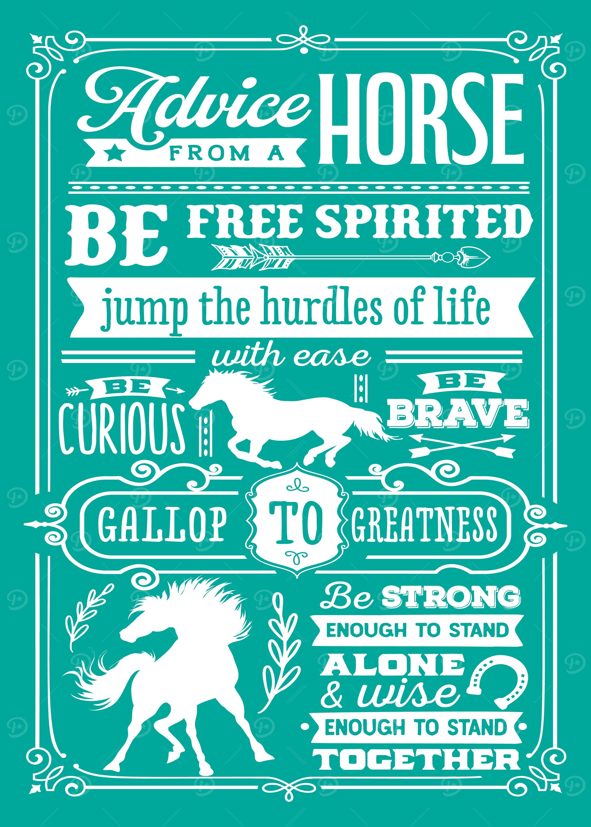 Advice From A Horse Teal