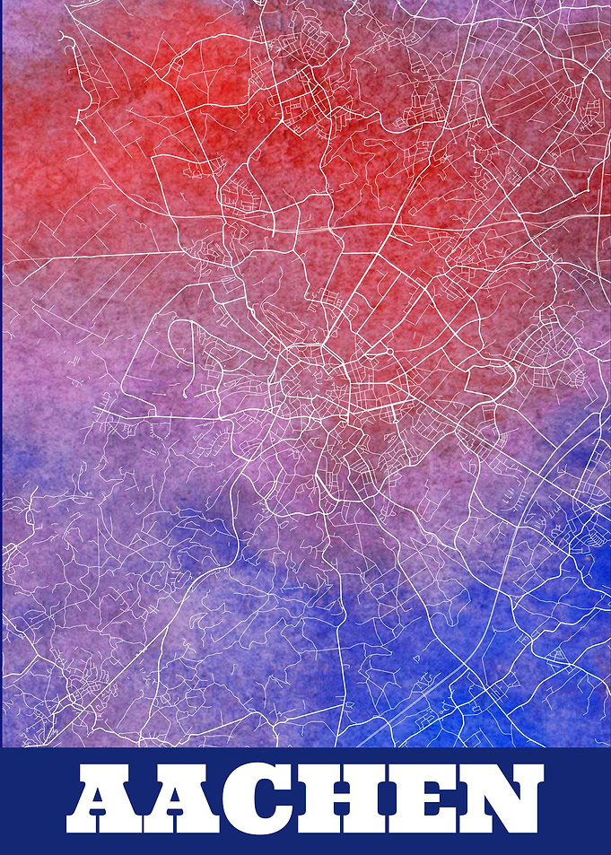 Aachen Germany City Map