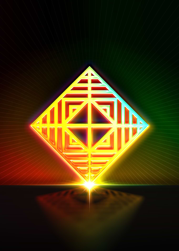 Neon Geometric Glyph Sigil