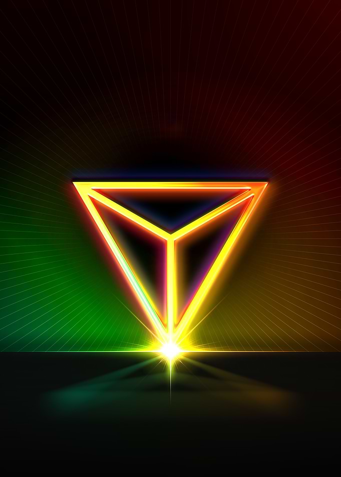 Neon Sacred Geometry Glyph