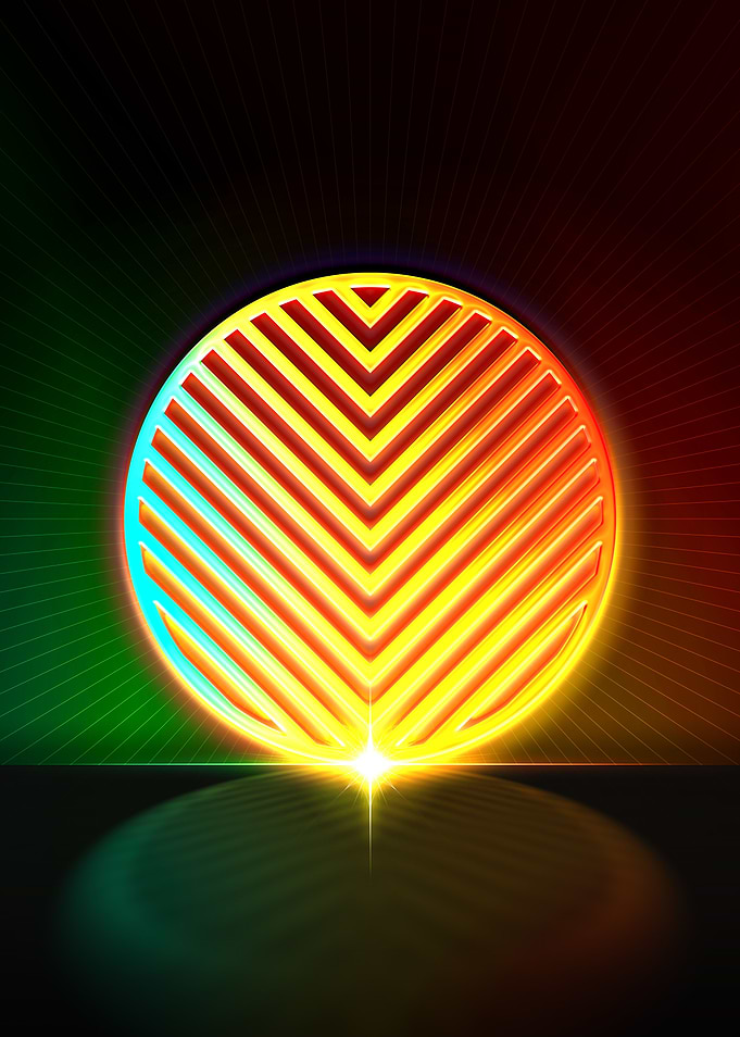 Neon Geometric Glyph Rune