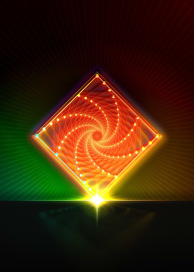 Neon Geometric Glyph Rune