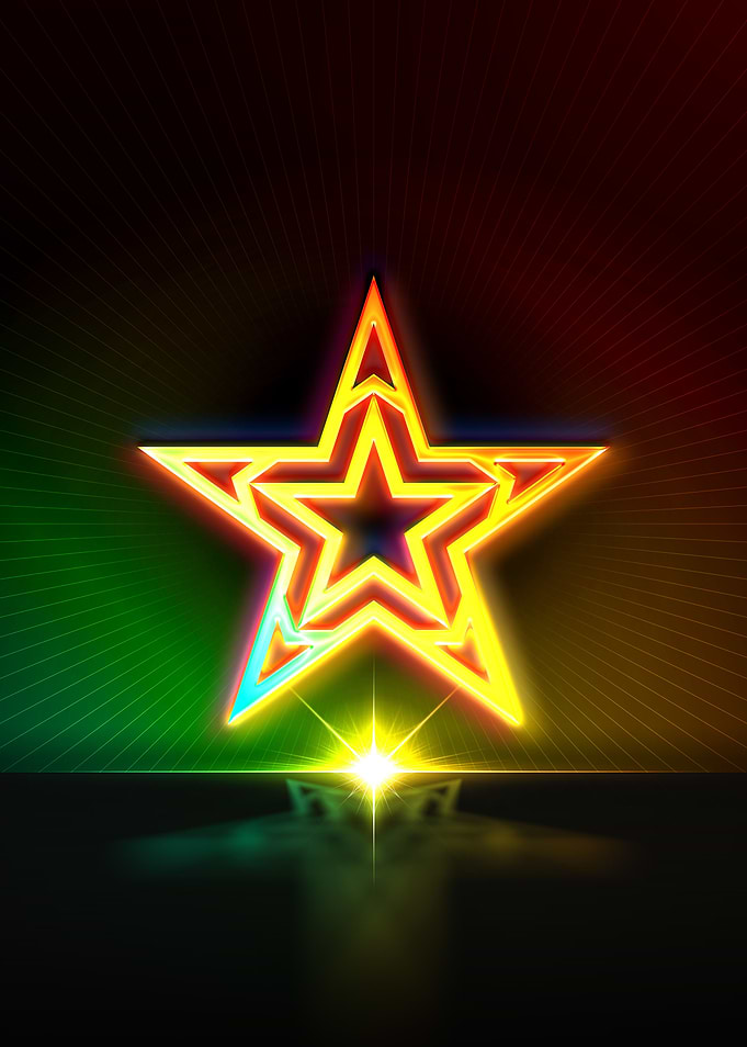 Neon Sacred Geometry Glyph