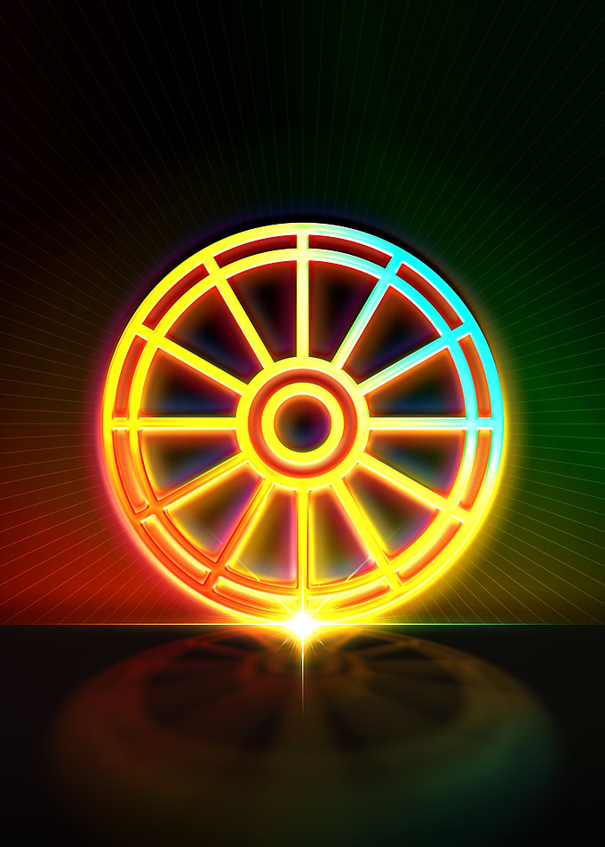 Neon Geometric Glyph Sign