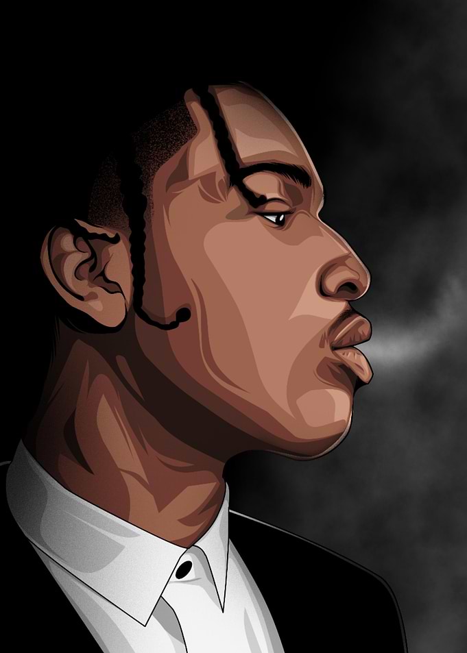 vector art Asap rocky