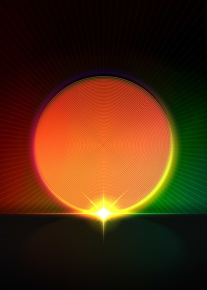 Neon Sacred Geometry Glyph