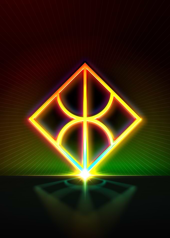 Neon Sacred Geometry Glyph