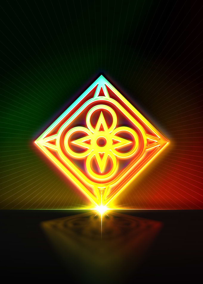 Neon Glyph Mandala Rune