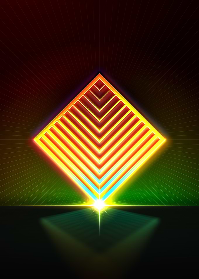 Neon Geometric Glyph Rune