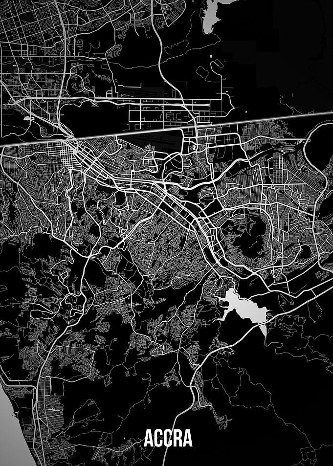 Accra dark map