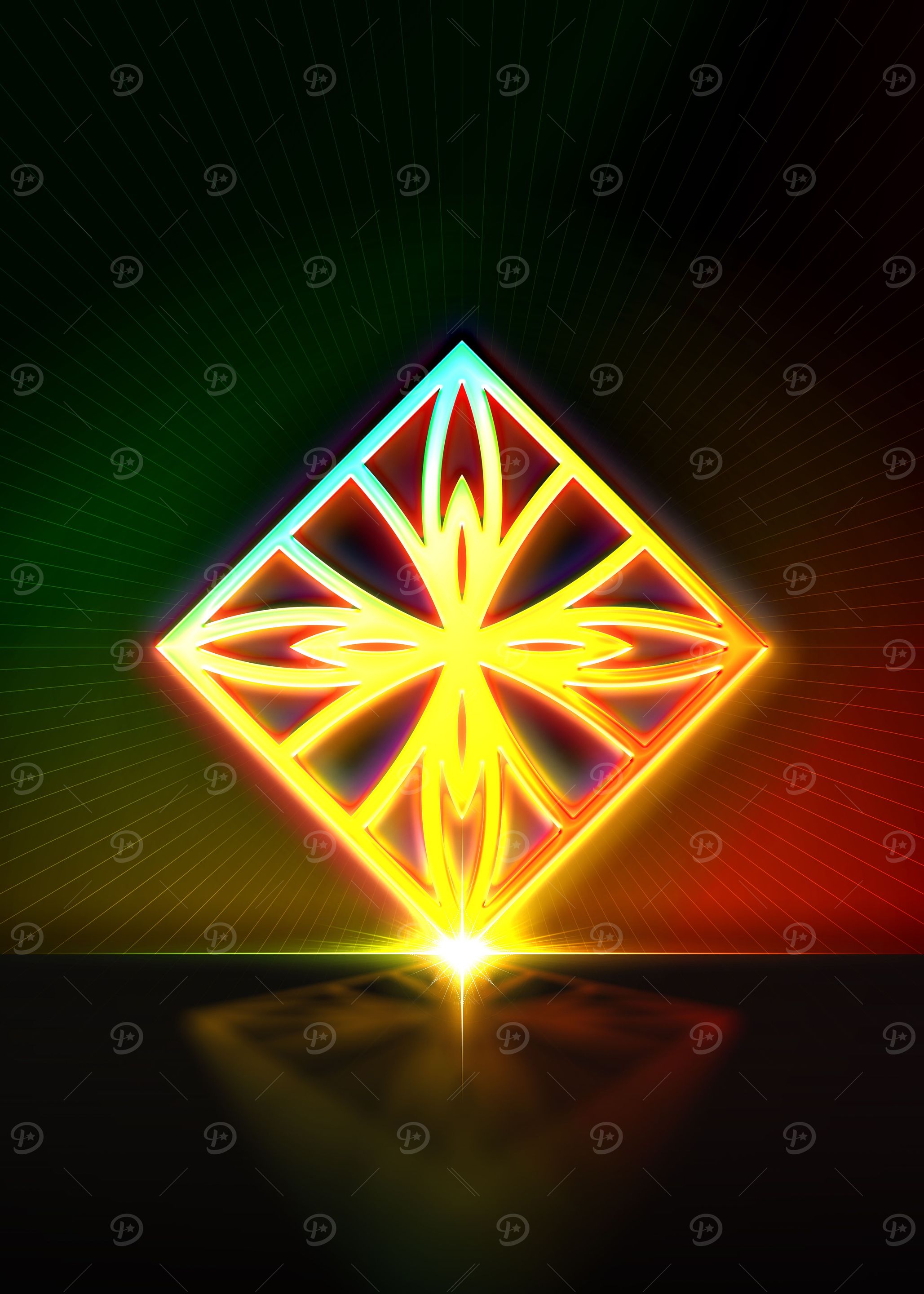 Neon Geometric Glyph Sigil