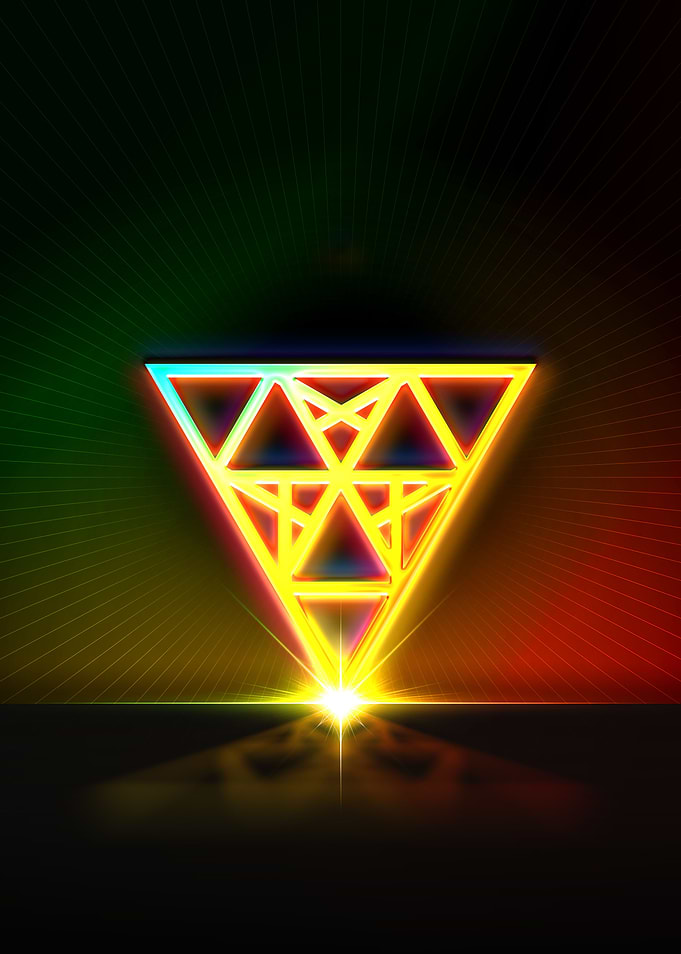 Neon Sacred Geometry Glyph