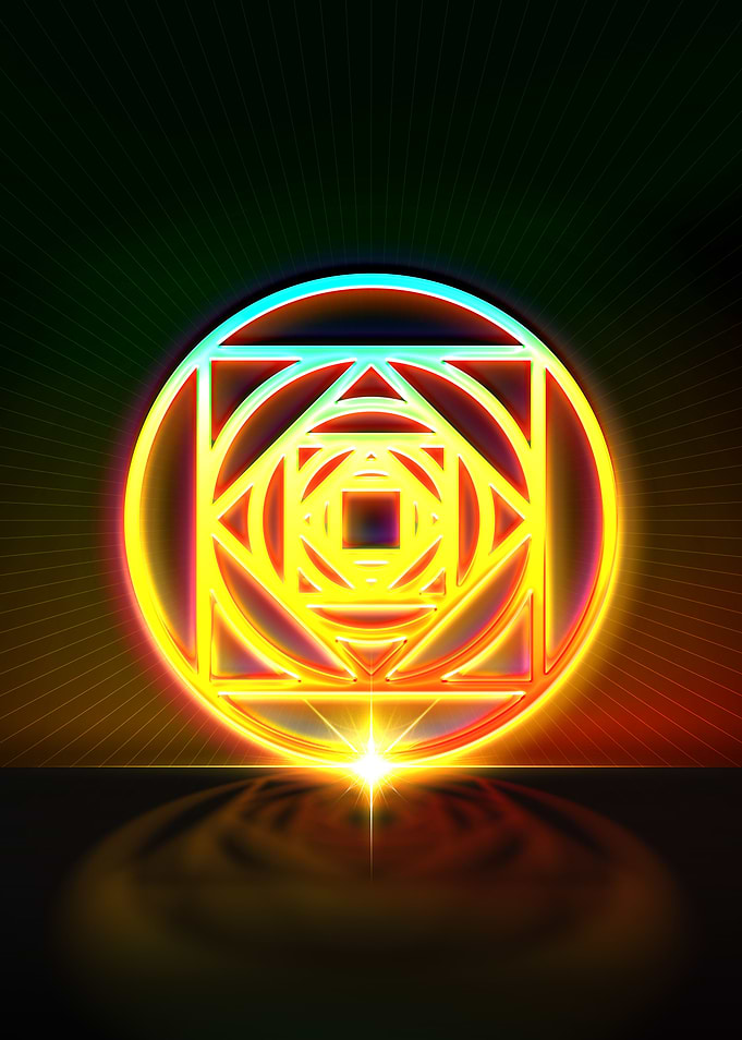 Neon Geometric Glyph Sigil