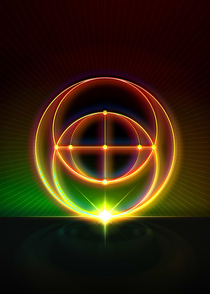 Neon Sacred Geometry Glyph