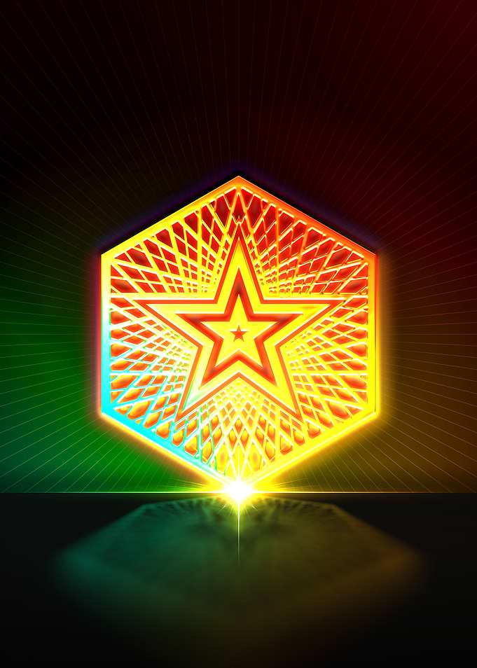 Neon Geometric Glyph Rune