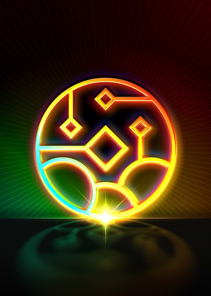 Neon Sacred Geometry Glyph