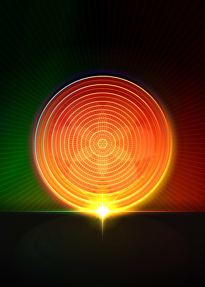 Neon Sacred Geometry Glyph