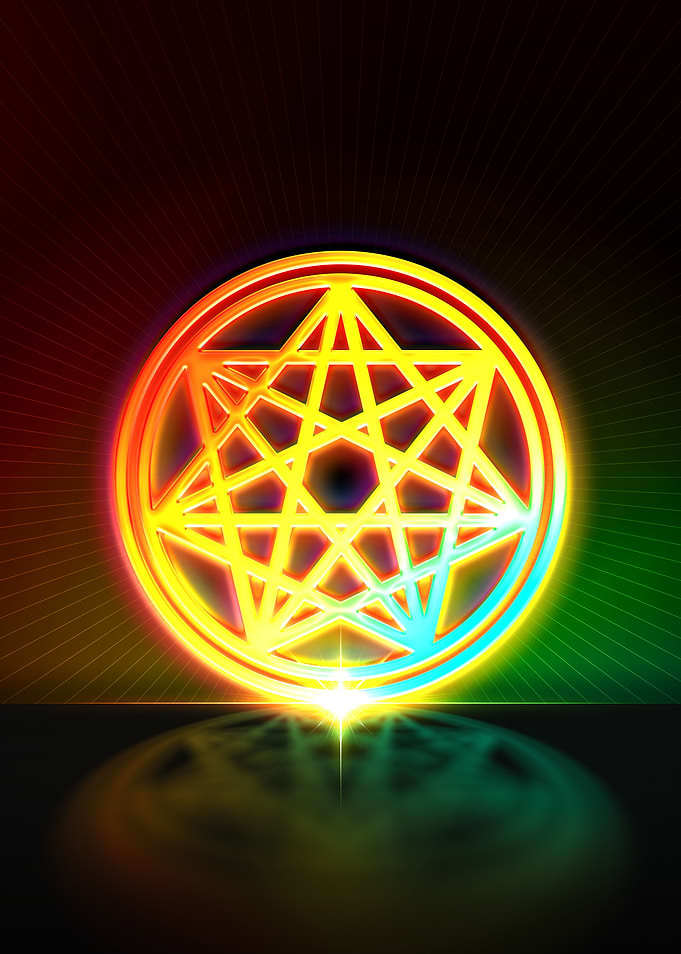 Neon Geometric Glyph Rune