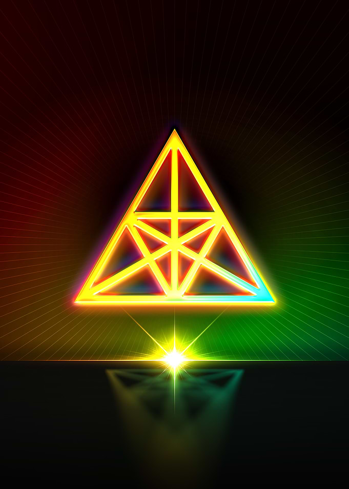 Neon Geometric Glyph Sigil