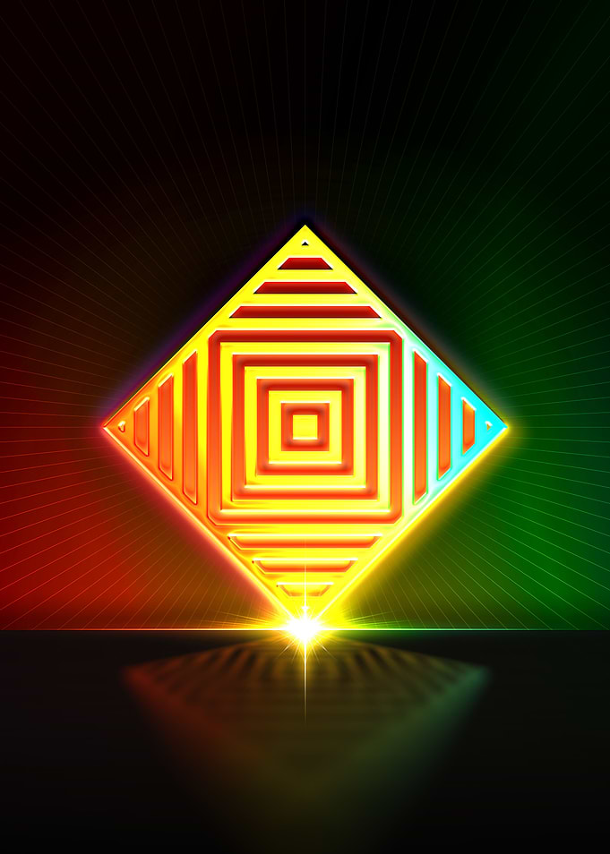 Neon Glyph Mandala Rune