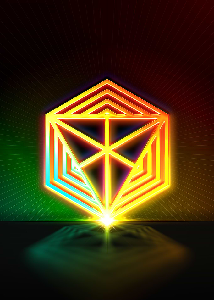 Neon Geometric Glyph Rune