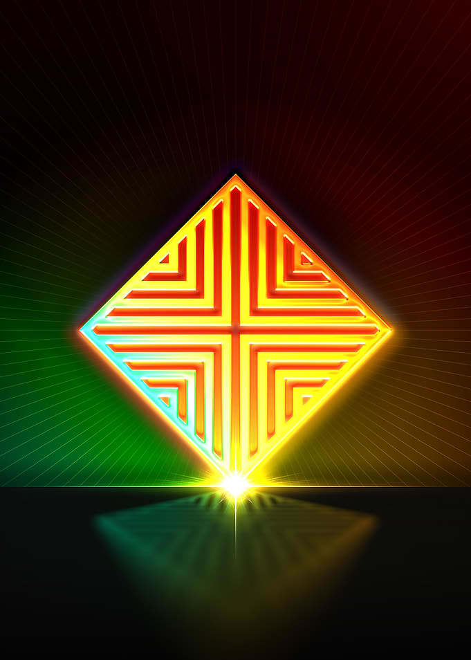 Neon Geometric Glyph Sigil