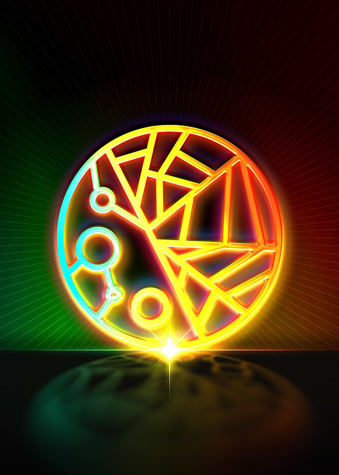 Neon Geometric Glyph Rune
