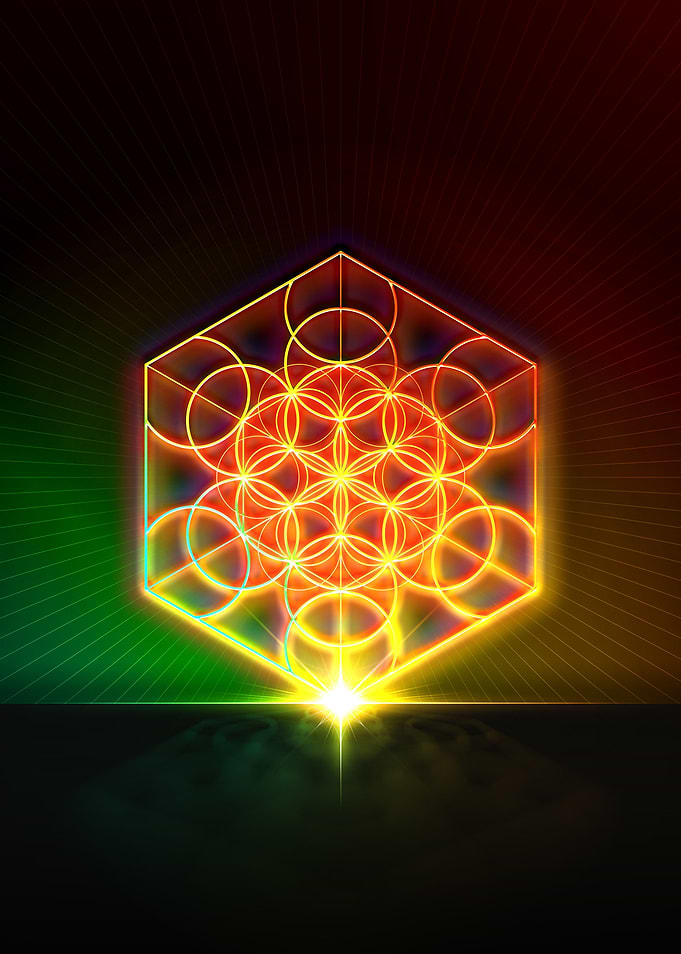 Neon Geometric Glyph Rune