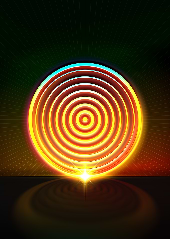 Neon Geometric Glyph Rune