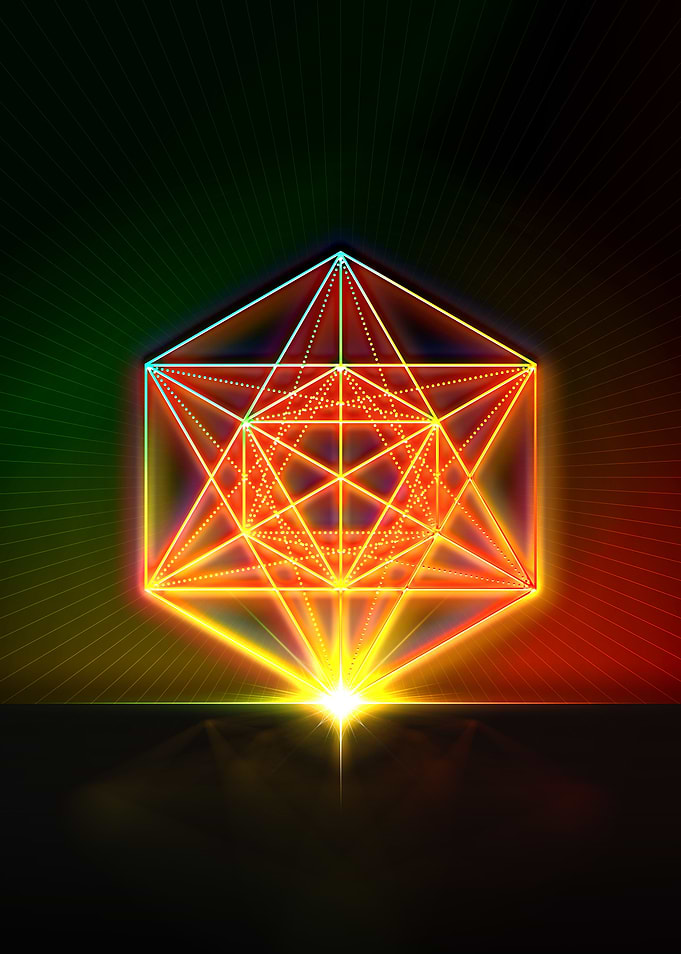 Neon Geometric Glyph Rune