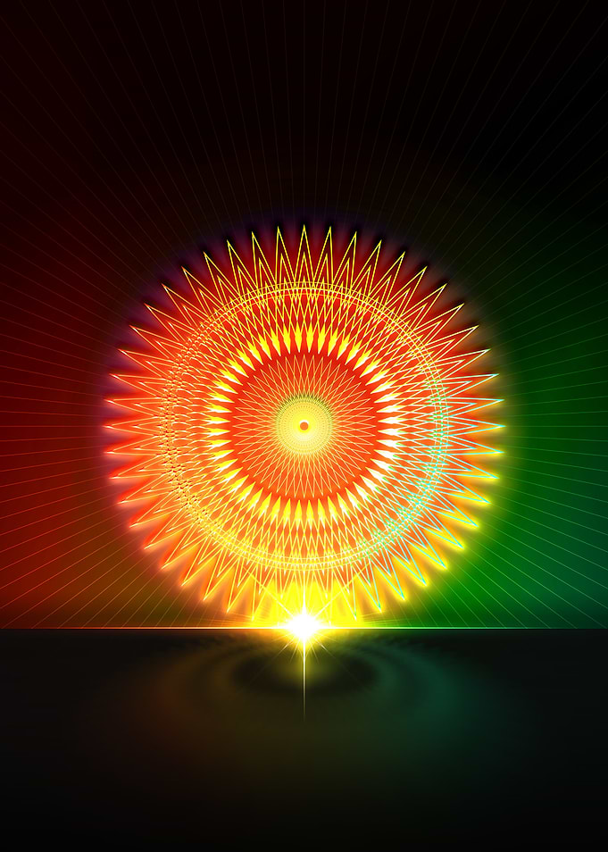 Neon Sacred Geometry Glyph