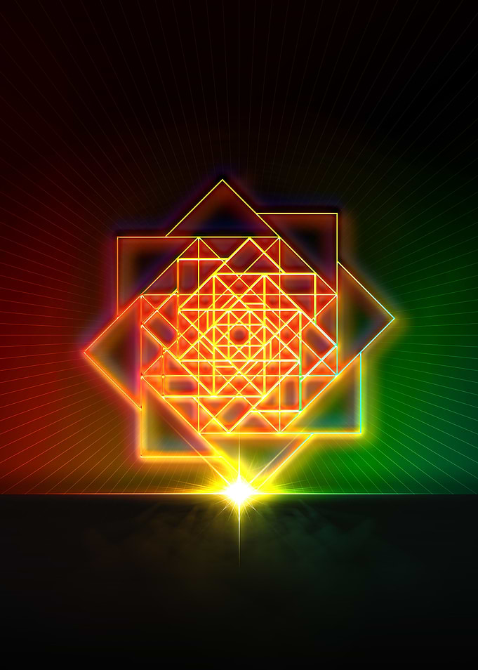 Neon Geometric Glyph Sigil