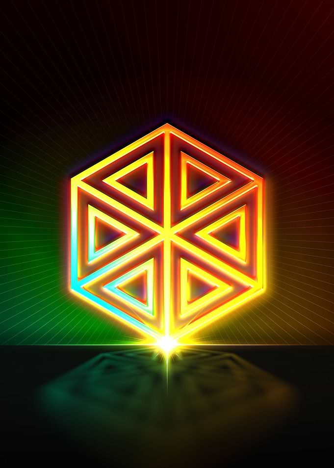 Neon Geometric Glyph Sigil