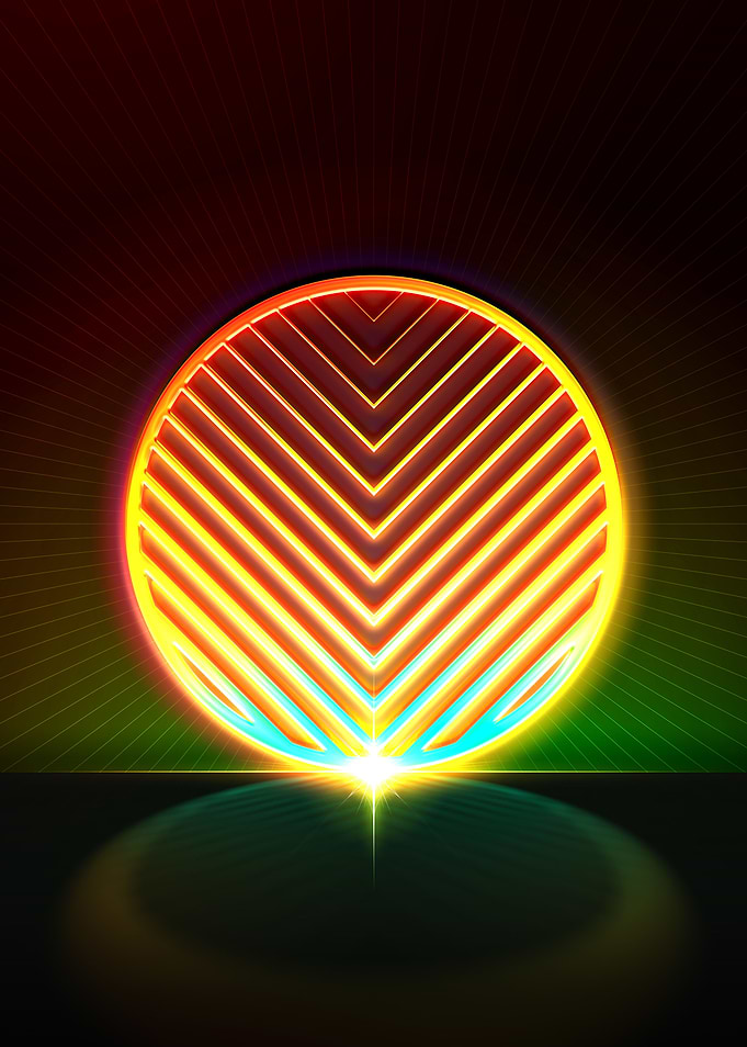 Neon Geometric Glyph Rune