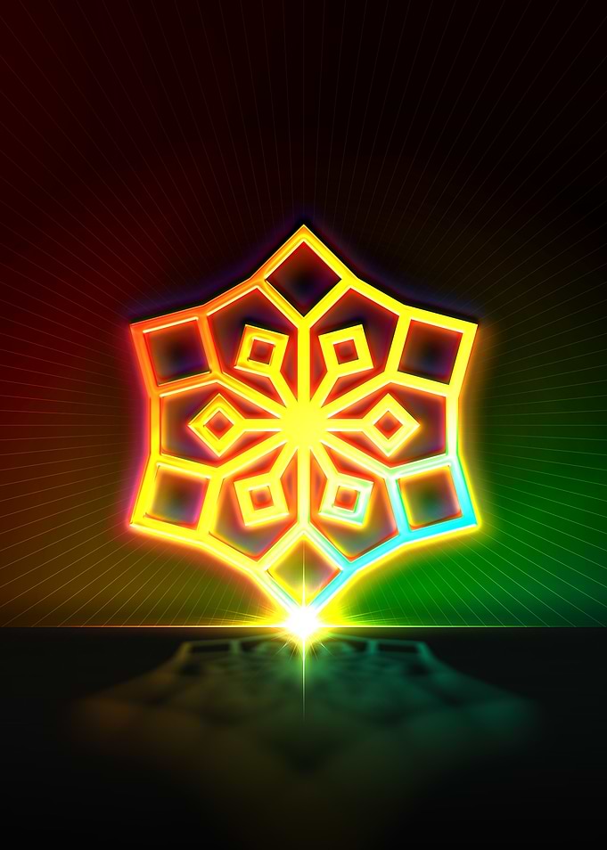 Neon Geometric Glyph Rune