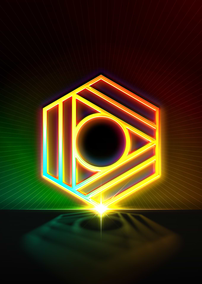 Neon Glyph Mandala Rune