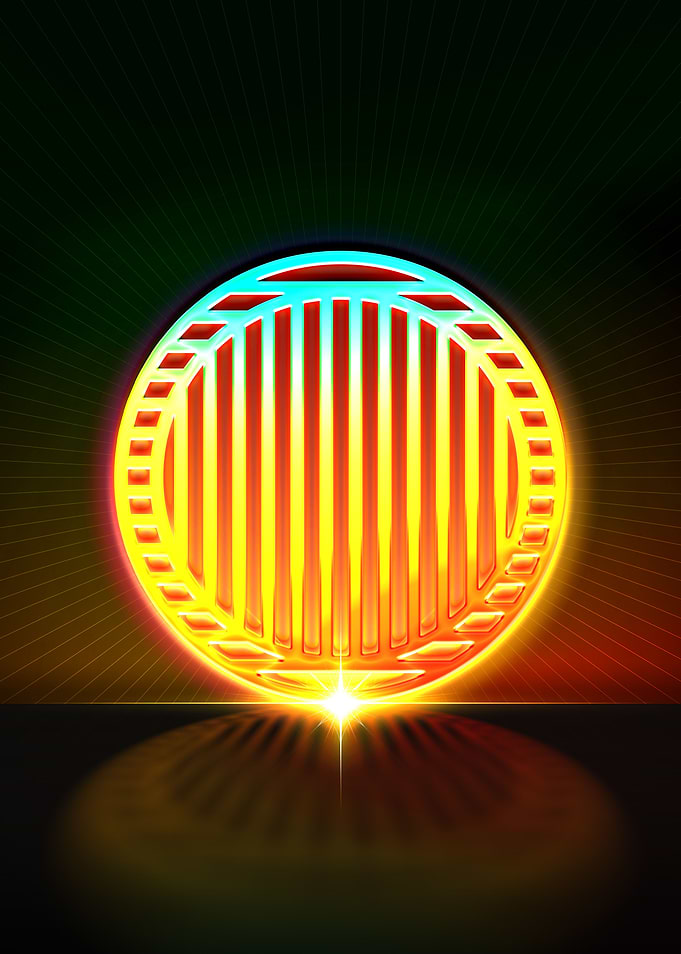 Neon Geometric Glyph Sigil