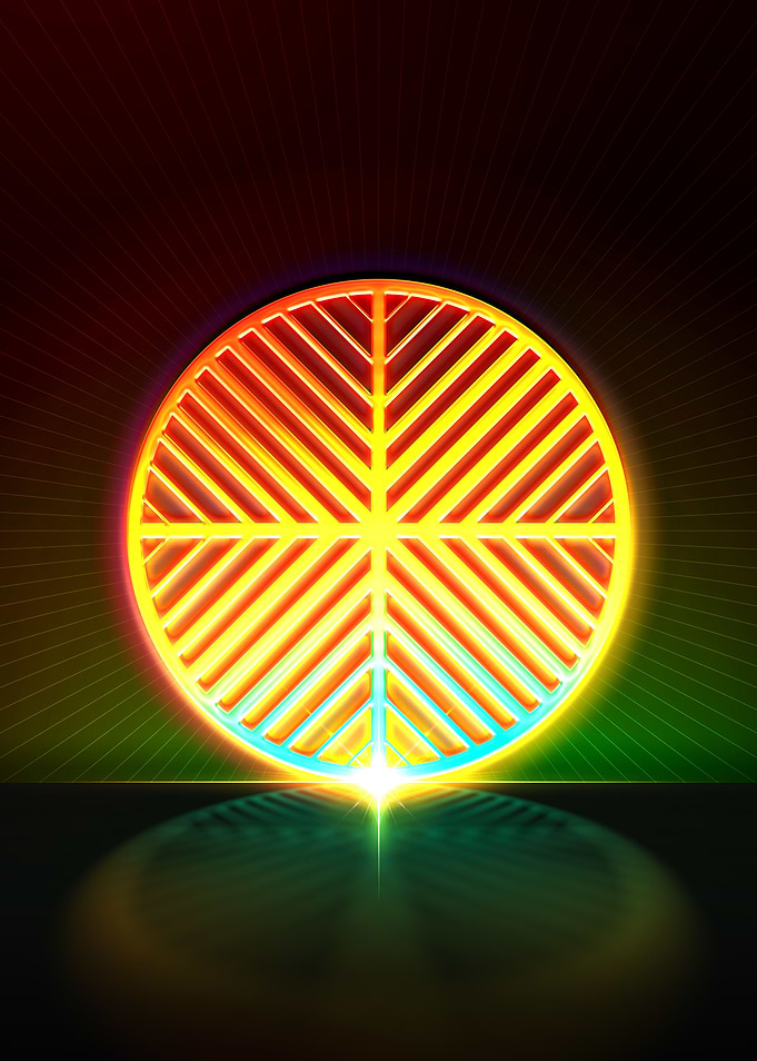 Neon Geometric Glyph Rune