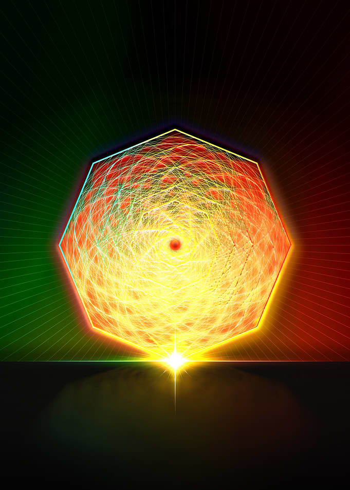 Neon Sacred Geometry Glyph